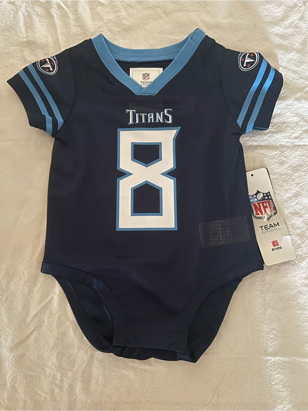 NFL Tennessee Titans Will Levis #8 Bodysuit Size 6/9 Months Breathable Mesh New